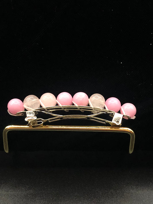 Rose Quartz Barrette