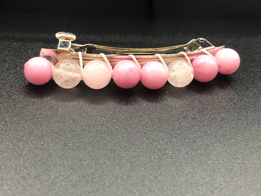 Rose Quartz Barrette