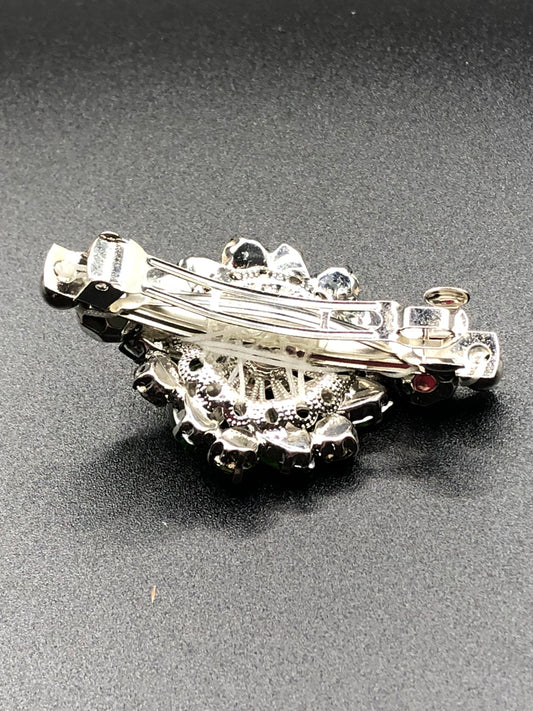 Green Rhinestone Barrette